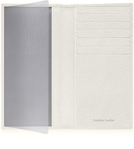 Genuine Leather Checkbook Cover For Women & Men - Checkbook Holder Check Book Covers For Duplicate Checks Card Wallet RFID