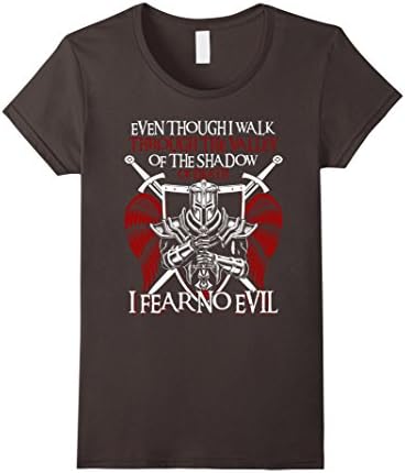 Womens Patriotic Shirts: I Fear No Evil T-Shirt Large Asphalt
