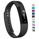 007plus Fitness Tracker, D115 Bluetooth 4.0 Pedometer Sleep Monitor Concise Style Point Touch Activity Tracker (Black)