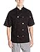 Chef Code Men's Short Sleeve Unisex Classic Chef Coat, Black, 5X-Large