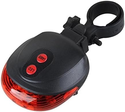 Bike Rear Tail Light, Bright 2 Laser 5 LEDs 7 Modes Cycling Bicycle Torch- Road, Racing & Mountain- Fits ALL Bicycles, Trikes