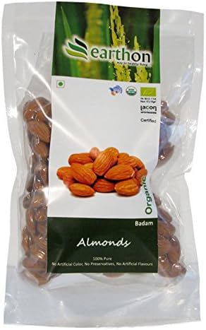 Earthon Organic Almonds 7.05 Ounce -USDA Certified