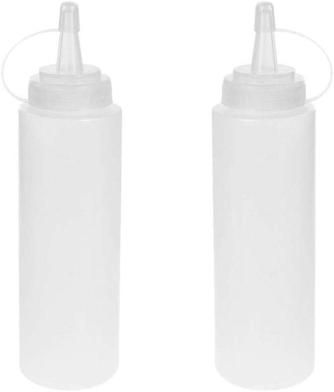 Sauce Bottles, 2 Packs 8oz Seasoning Dispensers 200ml for Restaurant