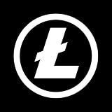 Litecoin Logo Die-cut White Vinyl Window Decal (4-inch-bt-4-inch)
