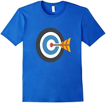 Mens Bulls Eye T-Shirt Target Emoji Darts Archery Shooting Range Small Royal Blue