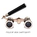 Uarter Opera Glasses Theater Vintage Binoculars With Handle Black with Gold Trim 3X25