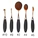 Oval Makeup brushes,Vander 5 Pcs Fashionable Professional Super Soft Toothbrush Makeup Brush Set Foundation Brushes Contour Powder Blush Concealer Eyeliner Cosmetics Tool (Rose Golden-5PCS)