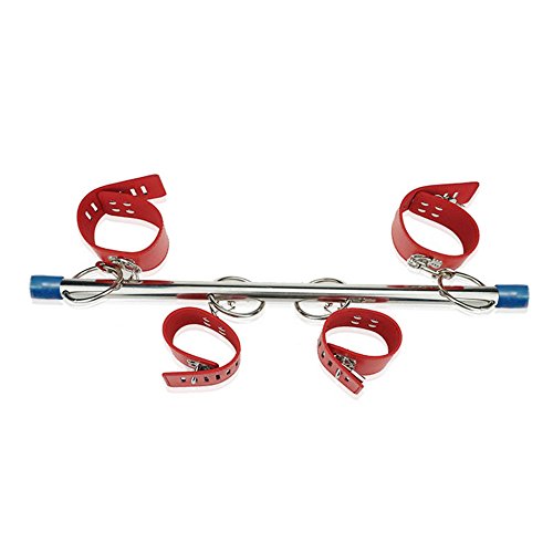 New Personal Steel Pipe Handcuffs , Adjustable Cuffs, Red