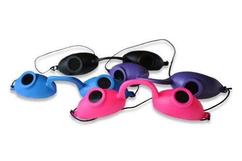Tanning Goggles - 12-Pack Flexible Super Sunnies Assorted Colors - UV Eye Protection