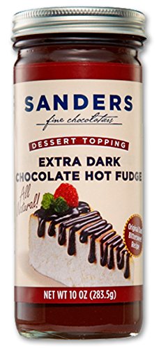 Sanders Original Dessert Topping Extra Dark Chocolate Hot Fudge 10 Oz (Pack of 3)