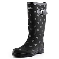 WHR-6M Women Fashion Rain Boots,Waterproof Garden Shoes for Outdoor Use with Comfortable Insole