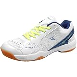 FJJLOVE Mens Badminton Shoes, Breathable Squash Shoes Non-Slip