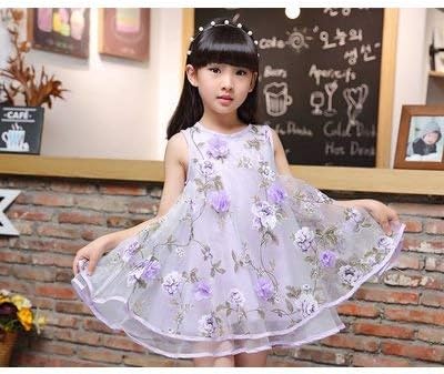 Amazon キッズ 子ども服 女の子 フォーマル ドレス 花柄 子供ドレス 女の子ワンピース 110 パープル 並行輸入品 フォーマル 通販