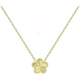 Daisy Necklace Set for Women 18k Gold Plated Cross Necklace Lucky Flower Chain necklace Gifts for Love