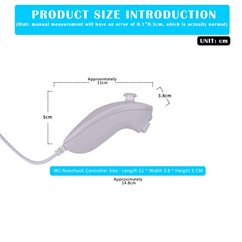 image for Poulep 2 Packs Nunchuk Nunchuck Controllers Joystick Gamepad Compatiab