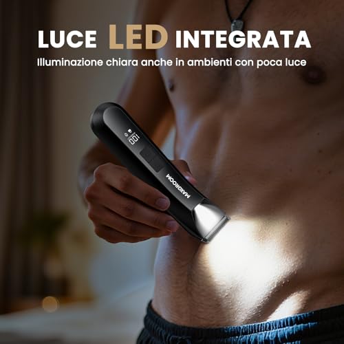 MAXGROOM Men's Electric Shaver Body Shaver Intimate Parts Rechargeable Intimate Shaver with Wet and Dry Use, Face Hair, Back, Chest, Armpits and Intimate Parts