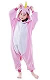 Newcosplay Children Unisex Pajamas Kids Animal Costume Cosplay Sleeping Wear (125, Pink Flying Horse)