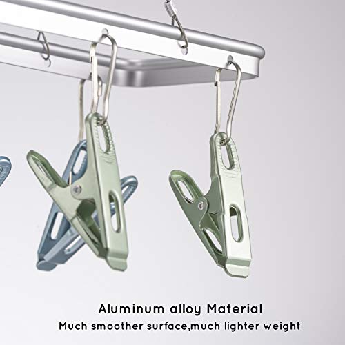 image for Senbowe Foldable Clip and Drip Hanger, Clothes Drying Rack Sock Hanger