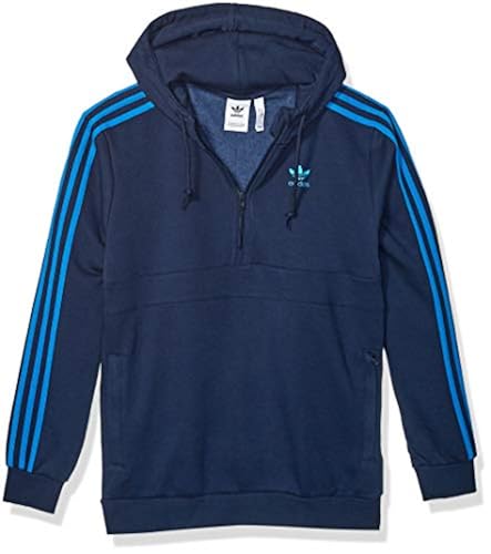 adidas Originals Men's 3-Stripes Half-Zip Sweatshirt, collegiate
