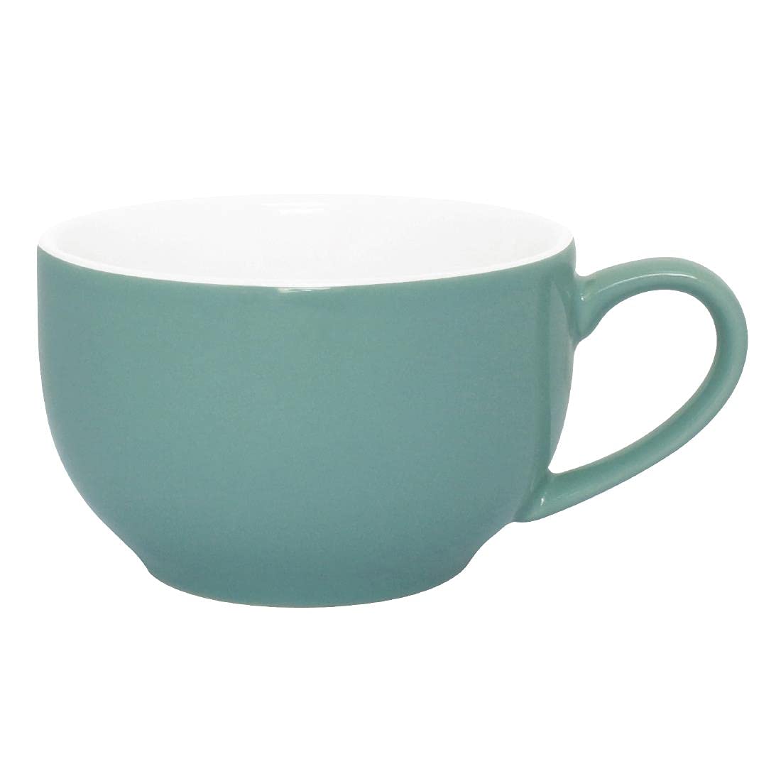 Olympia Cafe Coffee Mugs Aqua, Stoneware 230ml 8fl oz (12 Pack) - Oven, Microwave and Dishwasher Safe GL460
