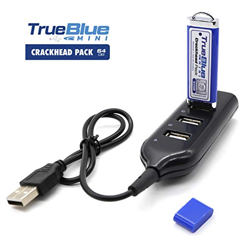 The perseids True Blue Mini Crackhead Pack USB Flash Drives 64GB Game Memory Stick with 4-Port Hub for Playstation Classic - Includes 101 Games (Crackhead Pack) - Thumbnail 2