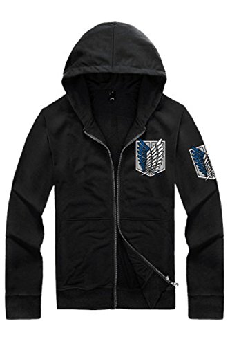Anime Attack on Titan Cosplay Long Sleeve Hoodies Sweater Jacket Costumes (Large)