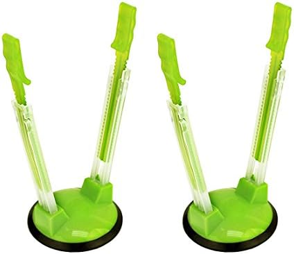 Plastic Bag Holder,Helping Hand Bag Clip Leftover Container Stand Clip Food Storage Bags for Kitchen (2 in a pack)
