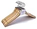Nature Smile Solid Gugertree Wood Shirt and Dress Hangers with Notches with Anti-Rust Chrome Hook Pack of 10 (Natural)