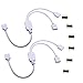 TronicsPros 2 Packs 4 Pin Splitter Cable LED Strip Connector 2 Way Splitter Y Splitter for One to Two 5050 3528 RGB LED Light Strip with 6 Male 4 Pin Plugs -30cm/12inch(1 to 2 Splitter Cable/ 2 Pack)
