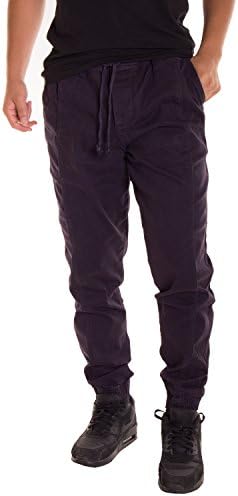 Jasinwins Soild Sweat Pants Men Joggers Pants Elastic Waist Loose Sweat Pants Men Casual Trousers Purple XL