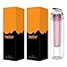 SimpleHH 27oz Tritan Fruit Infuser Water Bottle w/ Included Phone Ring Stand, Pink