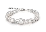 CASOTY Freshwater Cultured Pearl Bracelets Beaded Bridal Bracelet for Women Girl