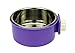 Pet Food Bowl Removable Stainless Steel Hanging Bowl with Bolt Holder,By Lesypet