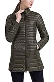 Gihuo Women's Packable Ultralight Long Puffer Jacket Coat Windbreaker