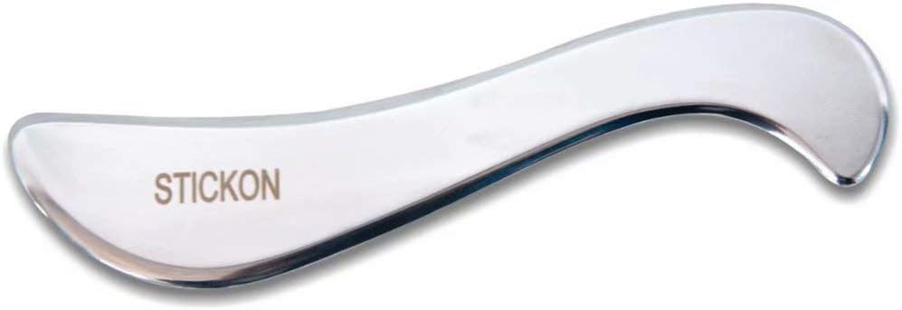 Stainless Steel Gua Sha Scraping Massage Tool - STICKON IASTM Tools Great Soft Tissue Mobilization Tool (D Shape): Health & Personal Care