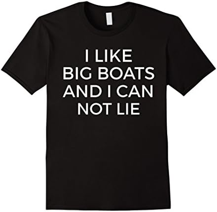 Mens Funny Big Boats T-Shirt - Novelty Saying Boat Gift Tee Shirt XL Black