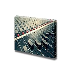 Closeup on a Sliders of a Mixing Console...