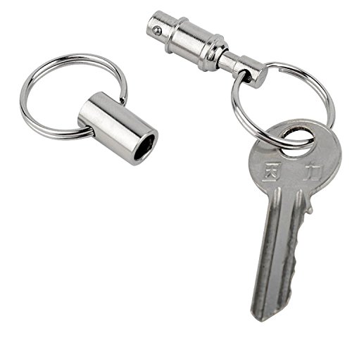 Pull-Apart Silver Key Rings Keychains-Heavy Duty Dual Key Ring Pull Apart Snap Lock Holder Detachable Pull Pack of 3pcs