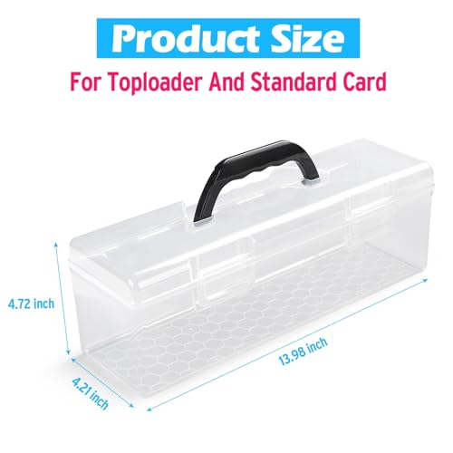 Trading Card Storage Box, Case Organizer for MTG, TCG, Plastic Case Holds Up to 750pcs Standard Size Cards 200 Toploaders, Baseball Football Card Collector (Modern)