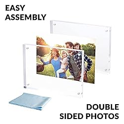 SimbaLux Magnetic Acrylic Picture Photo Frame 5x7