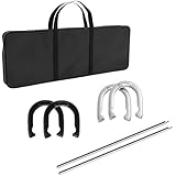 Trademark Games Professional Horseshoe Set - Heavy Duty with Carrying Case