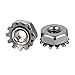 uxcell 6#-32 304 Stainless Steel Female Thread Kep Hex Head Lock Nut 50pcs