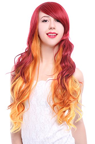 ROLECOS Womens Long Wavy Wigs Fashion Synthetic Hair Wig