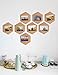 Hexagon Cork Tiles Board,Pin Board Decoration for Pictures,Mini Wall Bulletin Boards, Very Thick10 Pack with Full Sticky Back - Bonus 50 Pins