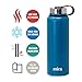 MIRA 40 oz Stainless Steel Vacuum Insulated Wide Mouth Water Bottle | Thermos Keeps Cold for 24 hours, Hot for 12 hours | Double Walled Powder Coated Travel Flask | Hawaiian Blue