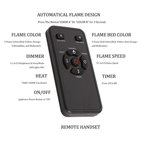 image for 30'' Electric Fireplace Insert,Freestanding & Recessed Electric Stove 