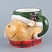 Neolith Xmas Coffee Mug 16 Oz Large Hand Painted Reindeer Coffee Cup with Gift Box (16 oz, Reindeer)