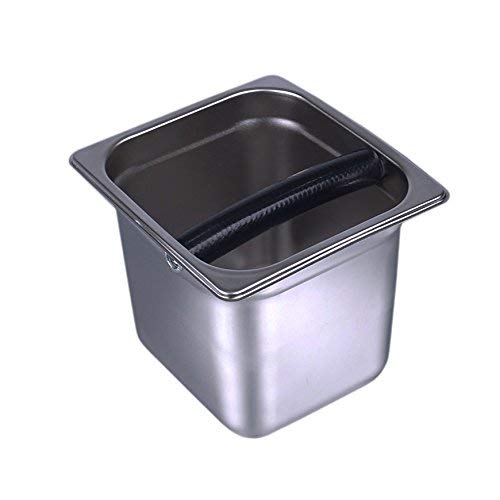 OFKPO Coffee Knock Box, Stainless Steel Ground Coffee Bin Coffee Machine Accessories, Coffee Waste Bin Coffee Knock Box Container