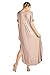 12 Ami Solid V-Neck Pocket Loose Maxi Dress Taupe L