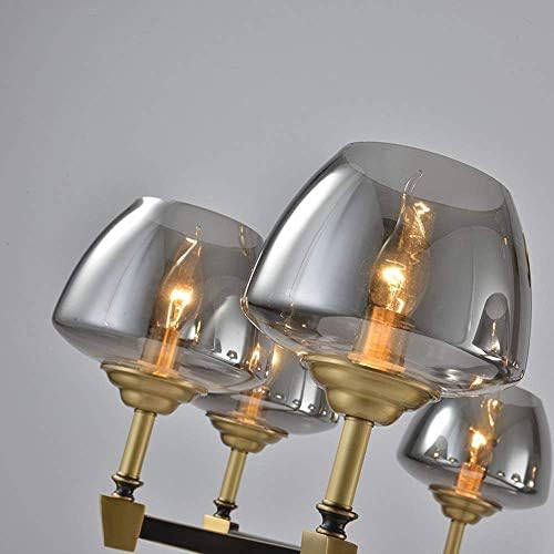 Shisyan ペンダントライト レトロ 照明器具 吊り下げ灯 灰色のレトロな純銅ガラスパーソナリティシンプルなダイニングルームリビングルームベッドルームランプ銅デコレーション 雰囲気づくり ライト 引掛シーリング式